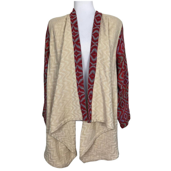 Deborah Hughes Handwoven Artisan Knit Sweater Cotton Open Cardigan New Size M - Picture 1 of 15